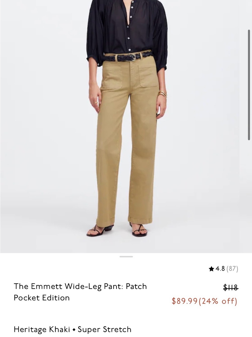 Madewell Emmett Wide-Leg Pant: Patch Pocket Edition